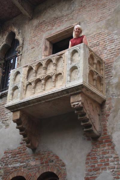 Me on Juliet's balcony before the big proposal